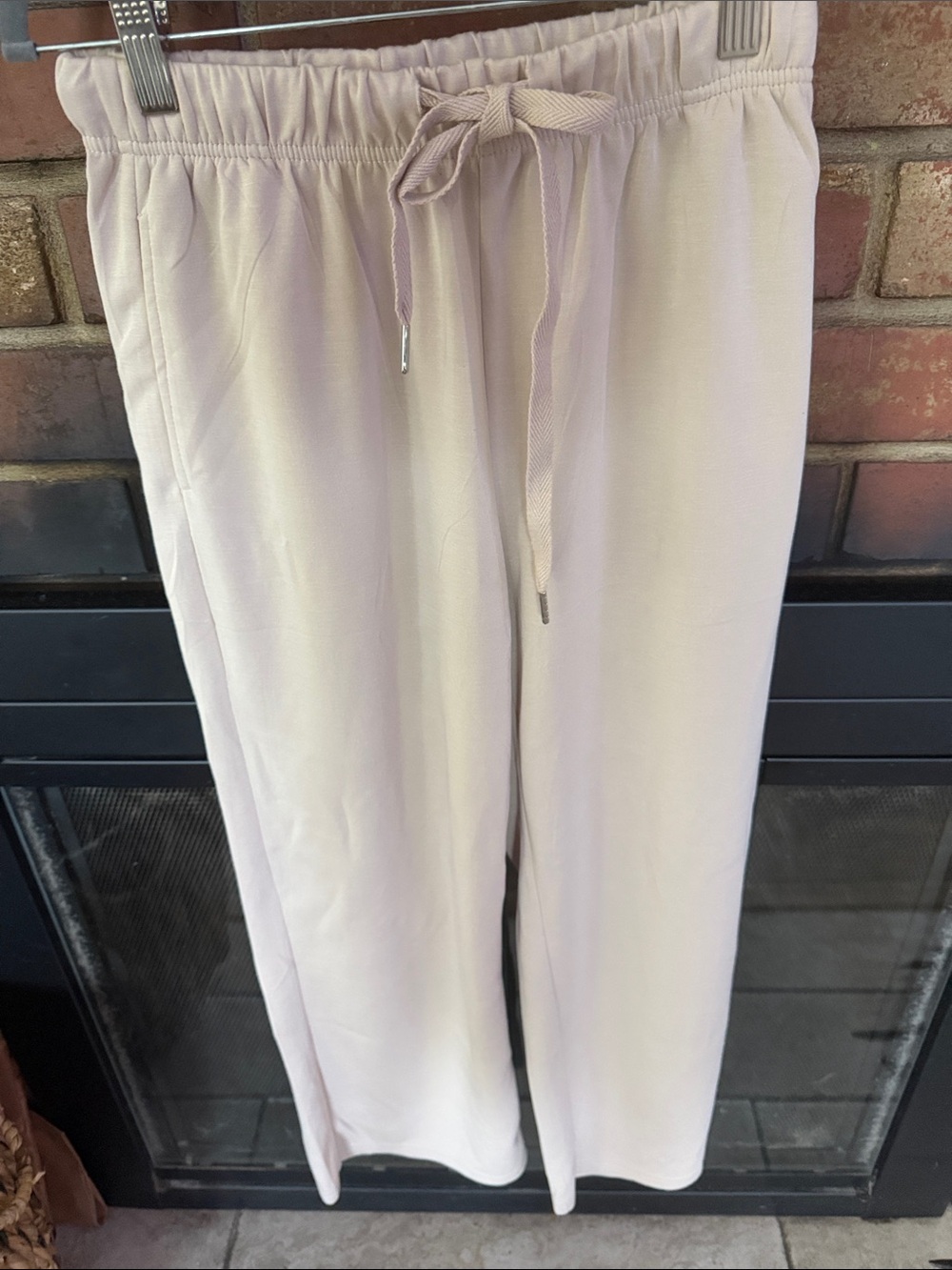 Light Beige Drawstring Lounge Pants and matching top